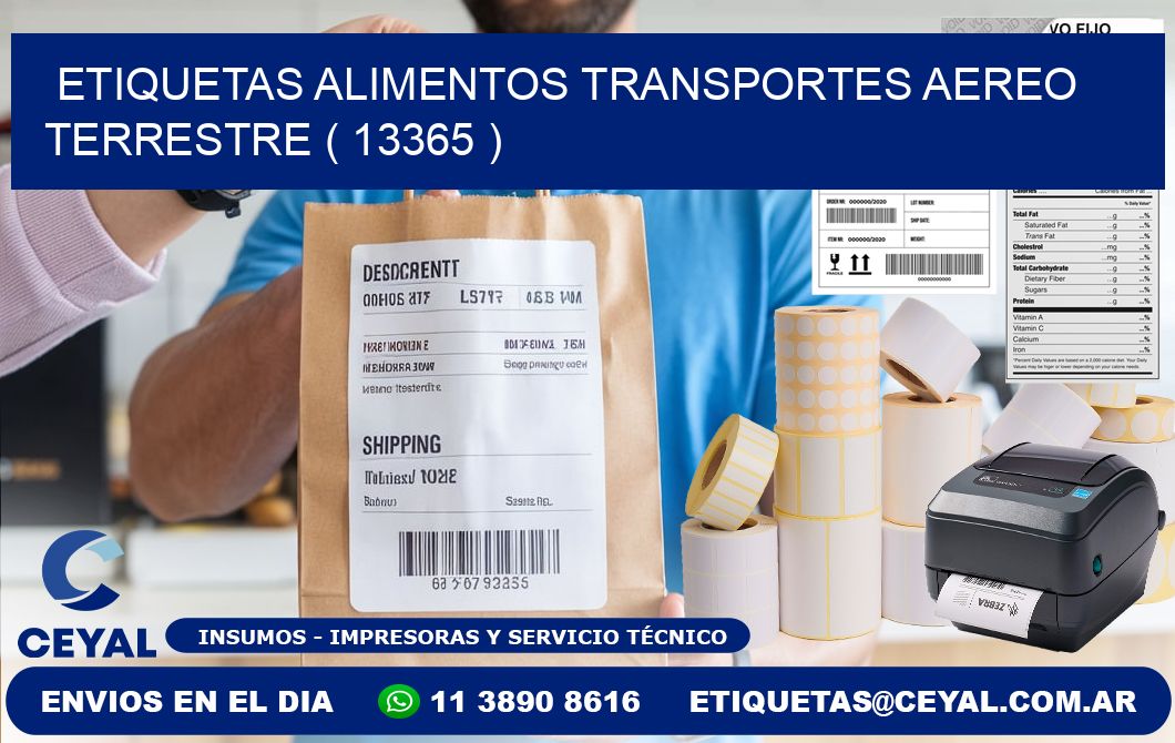 etiquetas alimentos transportes aereo terrestre ( 13365 )