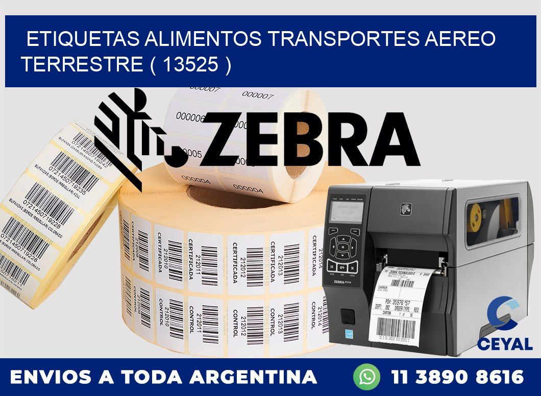 etiquetas alimentos transportes aereo terrestre ( 13525 )