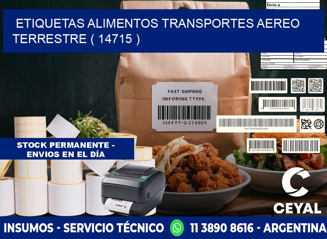 etiquetas alimentos transportes aereo terrestre ( 14715 )