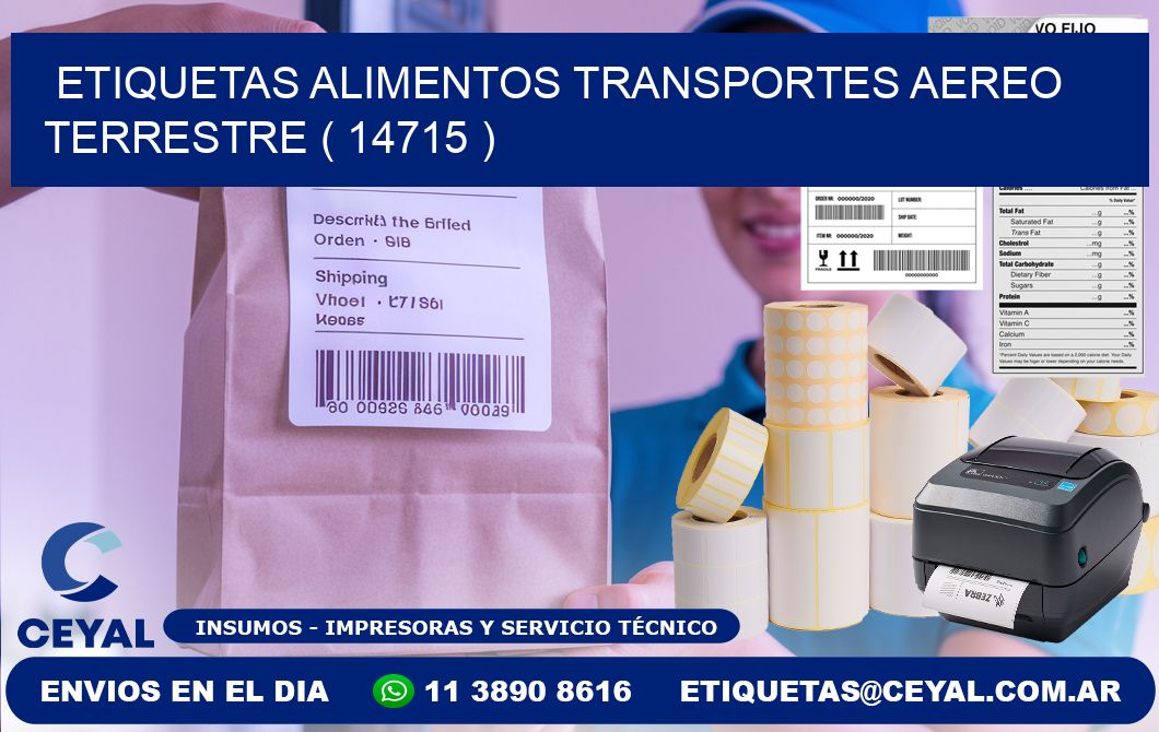 etiquetas alimentos transportes aereo terrestre ( 14715 )
