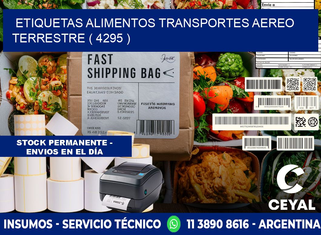 etiquetas alimentos transportes aereo terrestre ( 4295 )