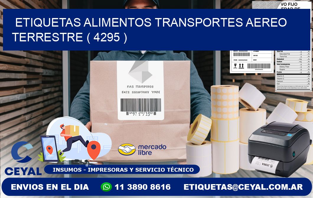 etiquetas alimentos transportes aereo terrestre ( 4295 )