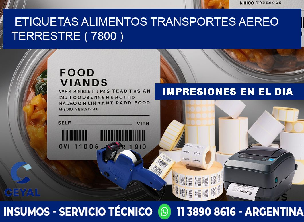 etiquetas alimentos transportes aereo terrestre ( 7800 )