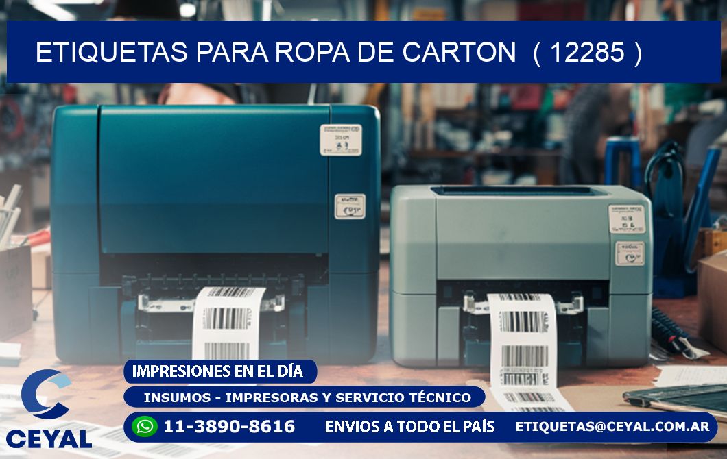 etiquetas para ropa de carton ( 12285 )