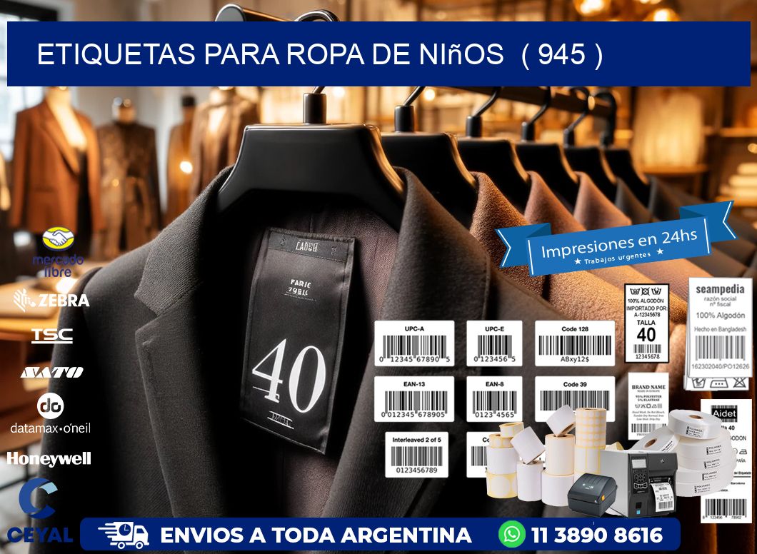 etiquetas para ropa de niños ( 945 )