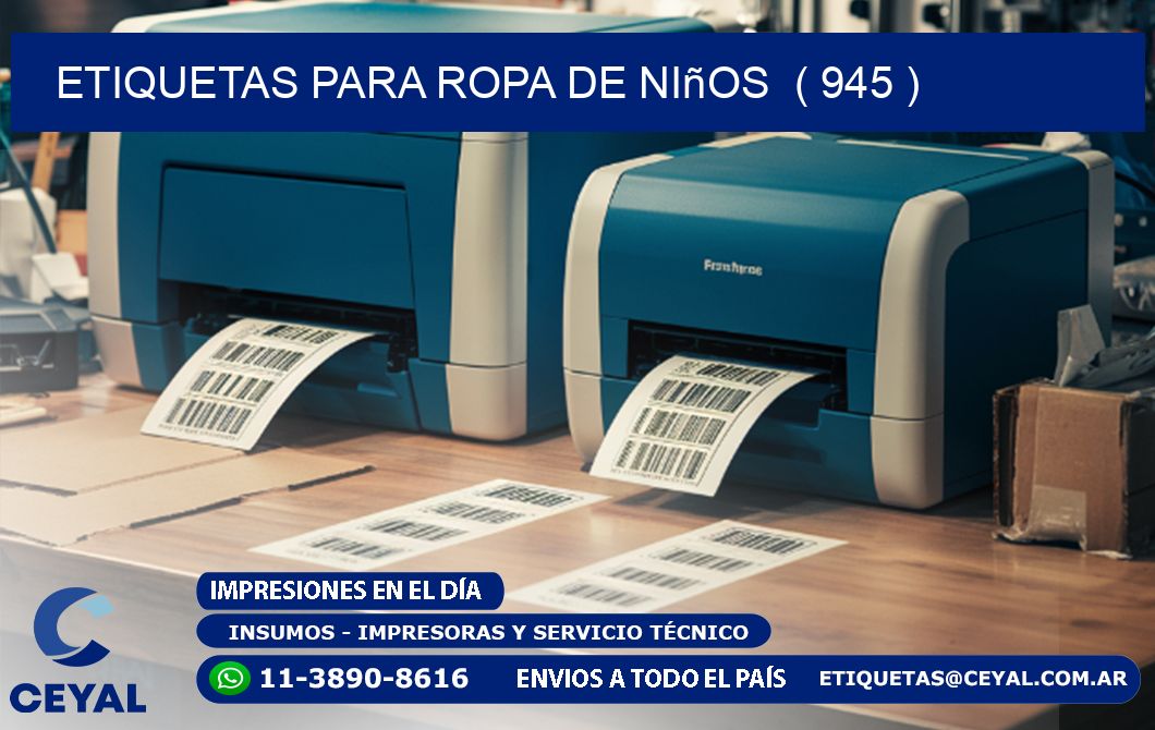 etiquetas para ropa de niños ( 945 )
