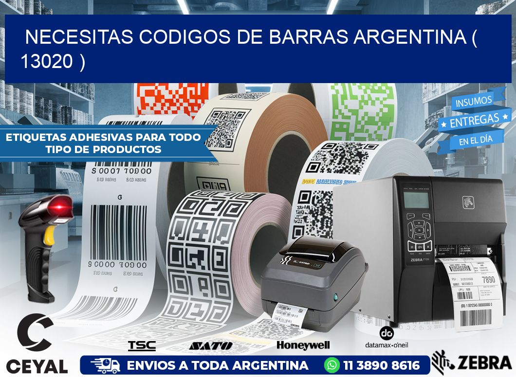 necesitas codigos de barras argentina ( 13020 )