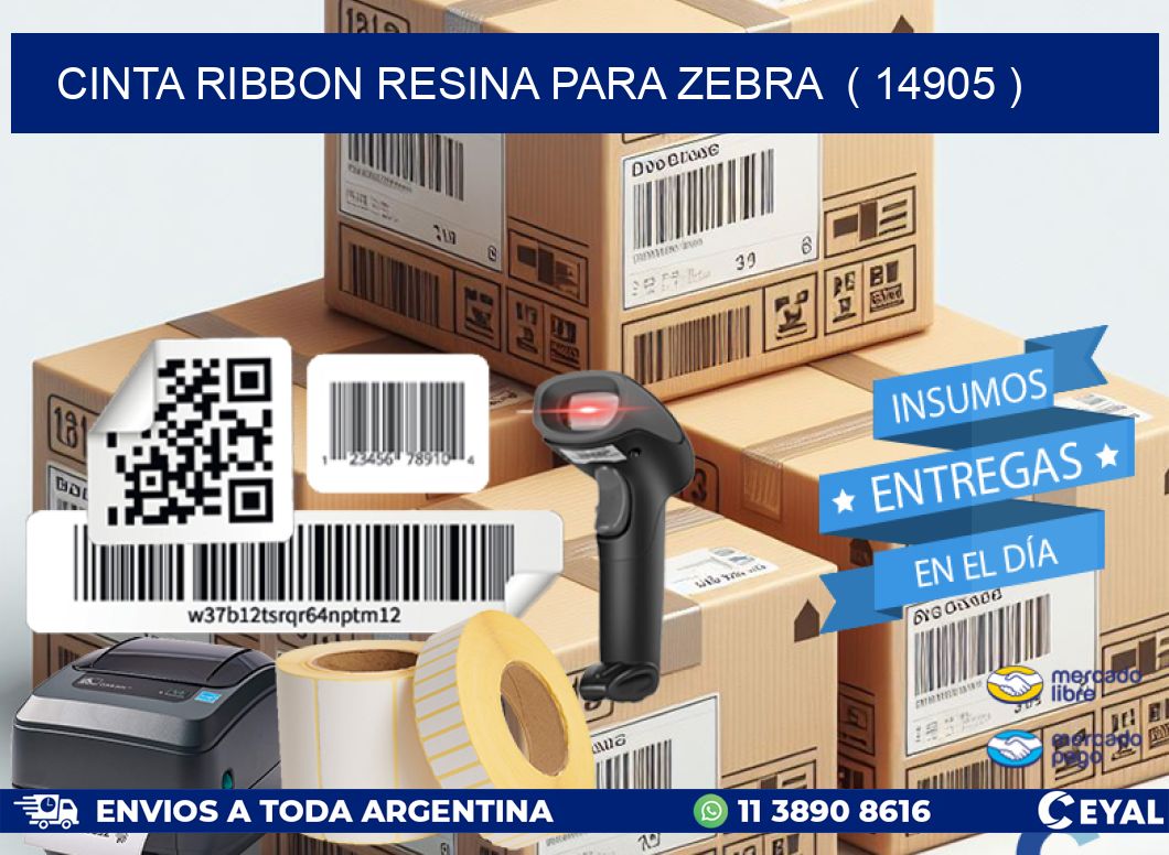 CINTA RIBBON RESINA PARA ZEBRA ( 14905 )