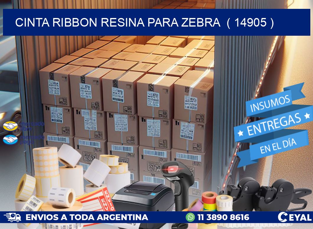 CINTA RIBBON RESINA PARA ZEBRA ( 14905 )