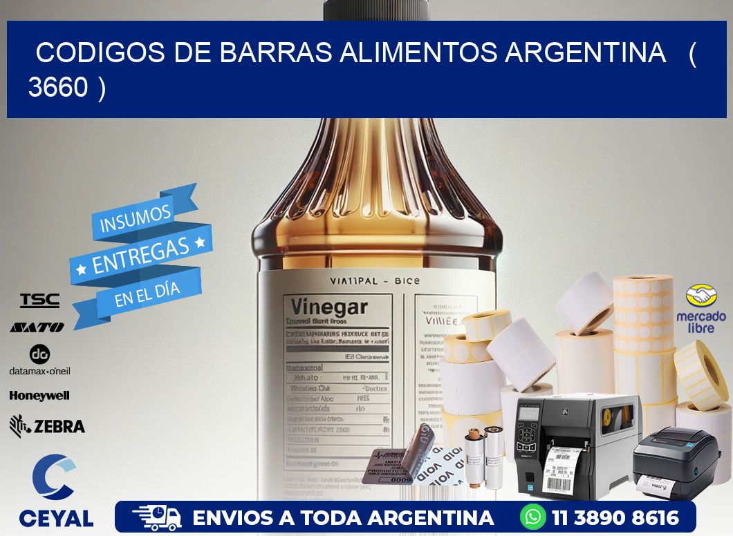 CODIGOS DE BARRAS ALIMENTOS ARGENTINA   ( 3660 )