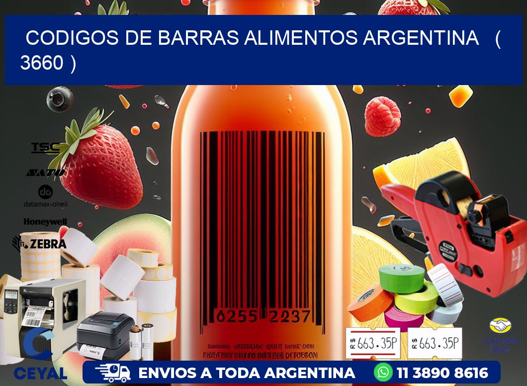 CODIGOS DE BARRAS ALIMENTOS ARGENTINA   ( 3660 )