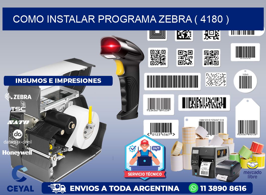 COMO INSTALAR PROGRAMA ZEBRA ( 4180 )