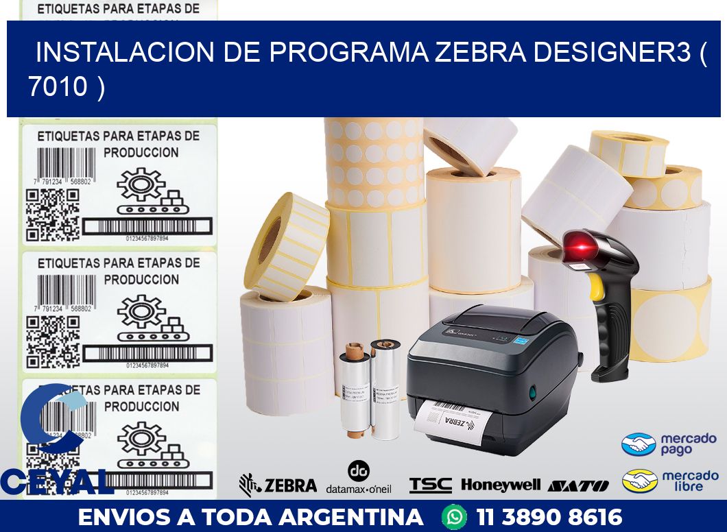 INSTALACION DE PROGRAMA ZEBRA DESIGNER3 ( 7010 )