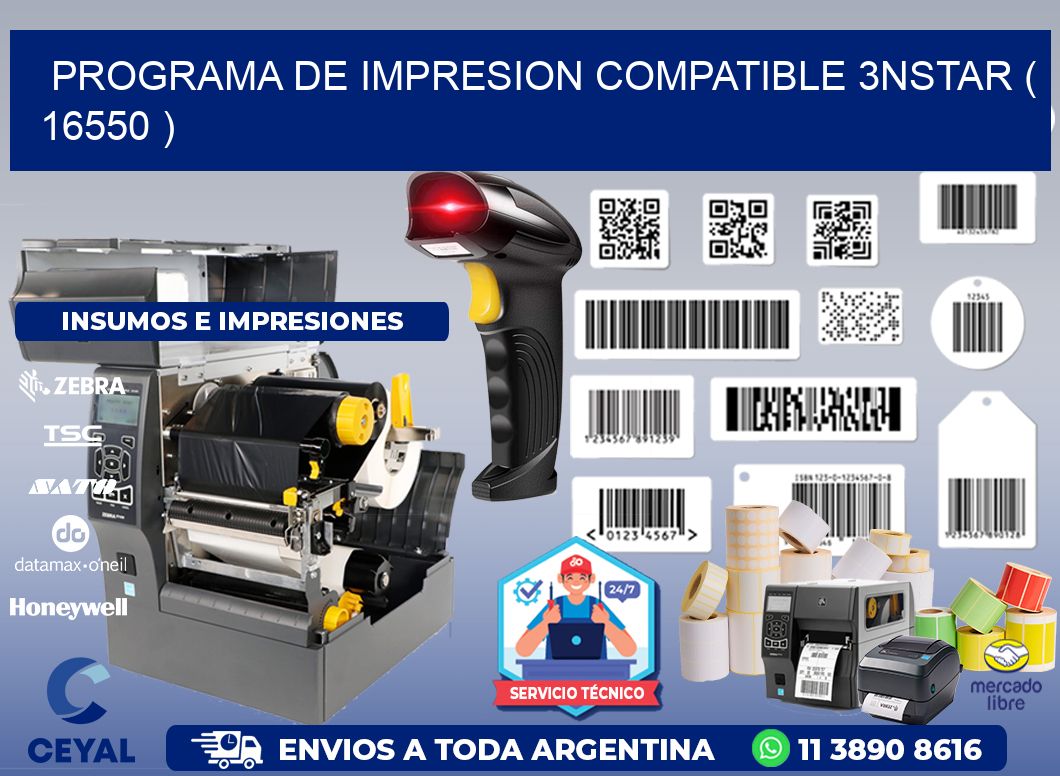 PROGRAMA DE IMPRESION COMPATIBLE 3NSTAR ( 16550 )