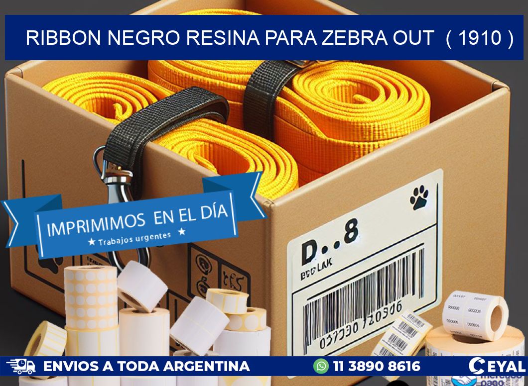 RIBBON NEGRO RESINA PARA ZEBRA OUT ( 1910 )