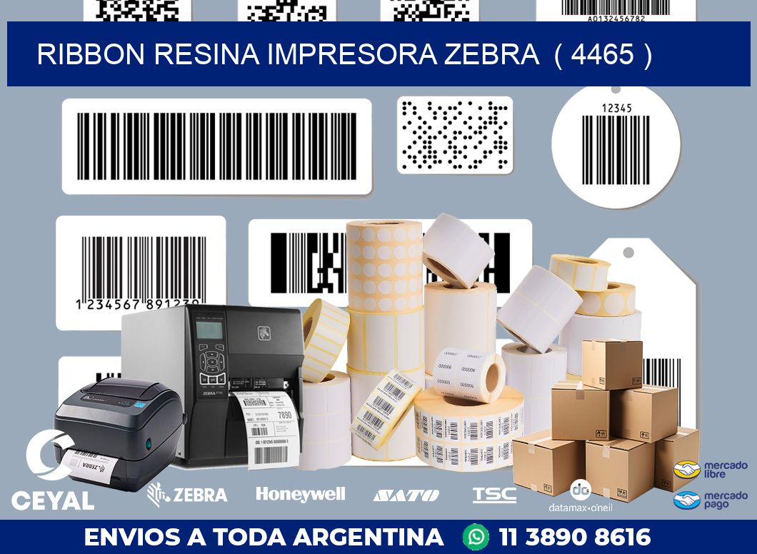 RIBBON RESINA IMPRESORA ZEBRA  ( 4465 )