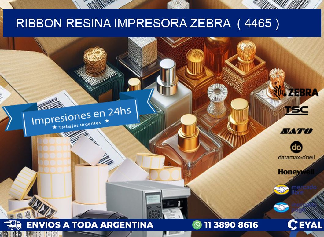 RIBBON RESINA IMPRESORA ZEBRA ( 4465 )