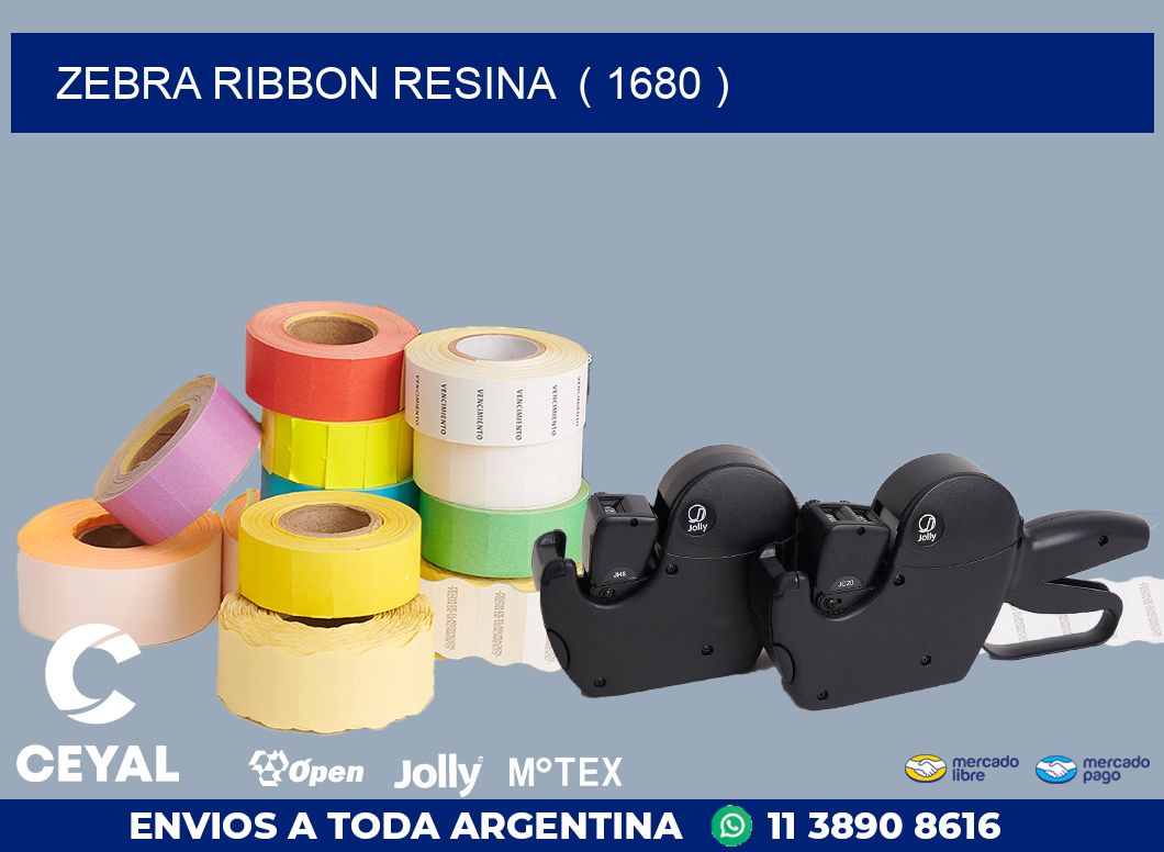 ZEBRA RIBBON RESINA ( 1680 )