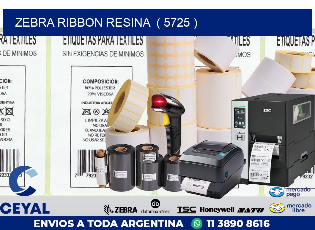 ZEBRA RIBBON RESINA  ( 5725 )