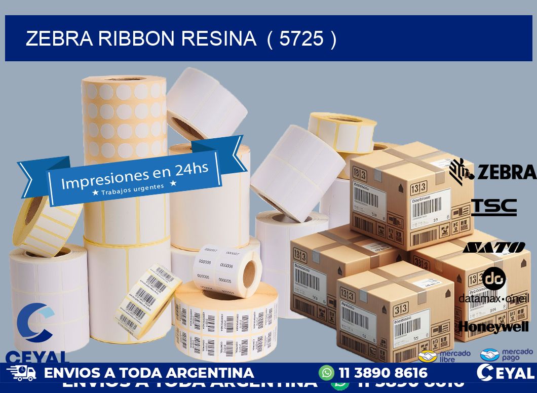 ZEBRA RIBBON RESINA ( 5725 )