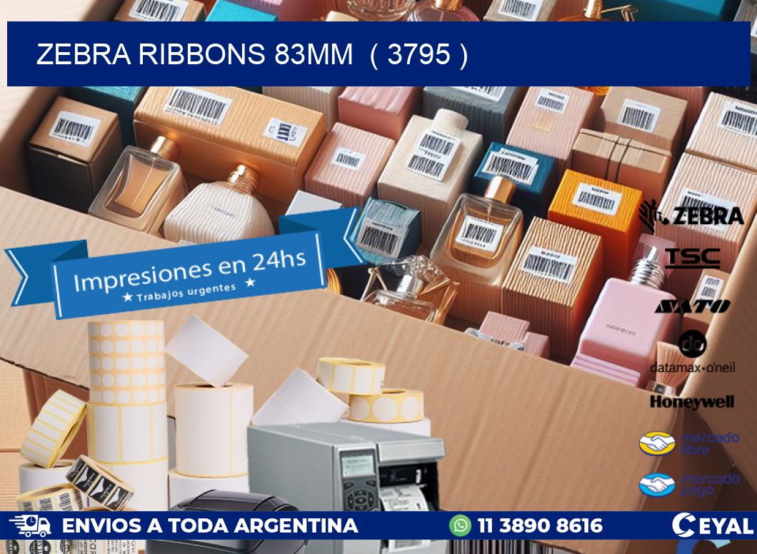 ZEBRA RIBBONS 83MM ( 3795 )