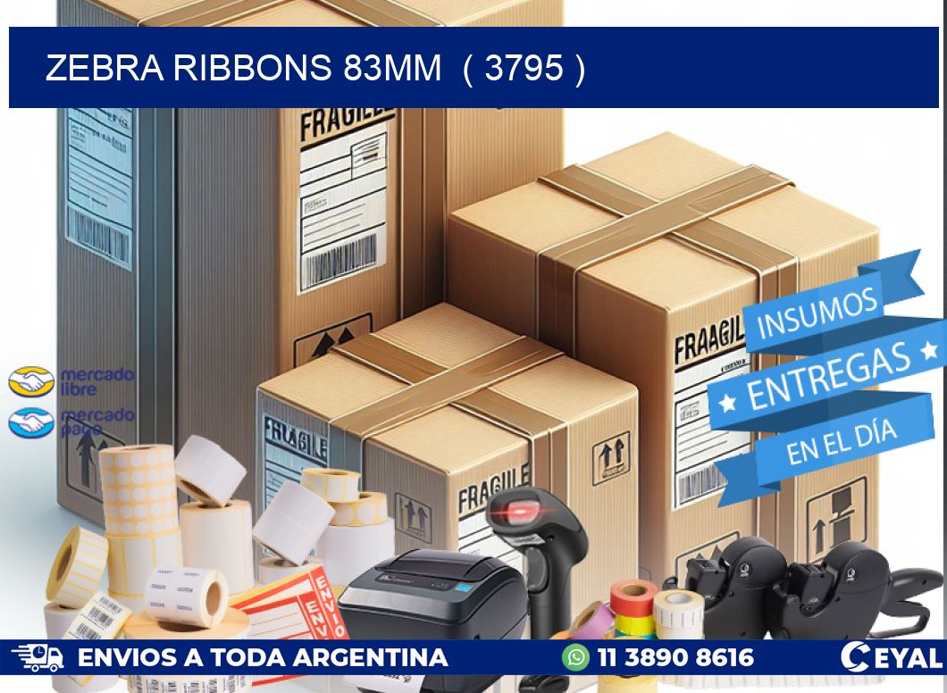 ZEBRA RIBBONS 83MM ( 3795 )