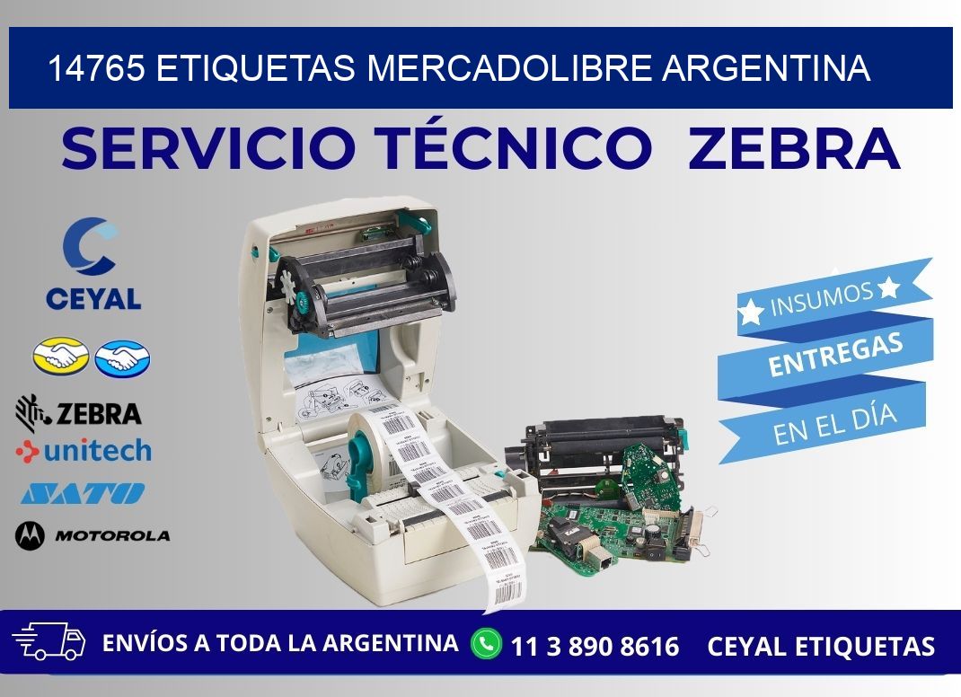 14765 ETIQUETAS MERCADOLIBRE ARGENTINA - Etiquetas Frontal