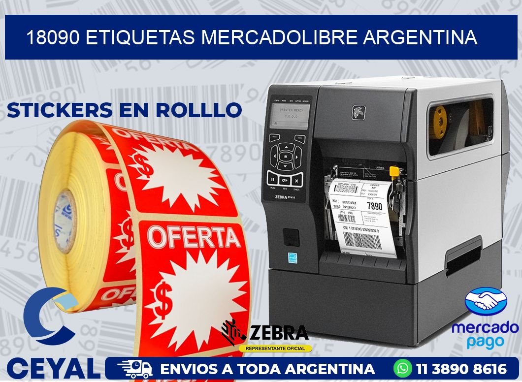 18090 ETIQUETAS MERCADOLIBRE ARGENTINA