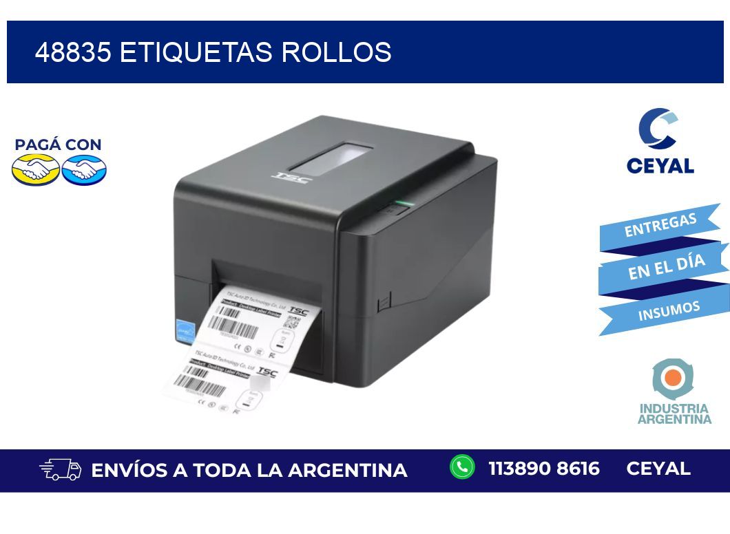48835 ETIQUETAS ROLLOS