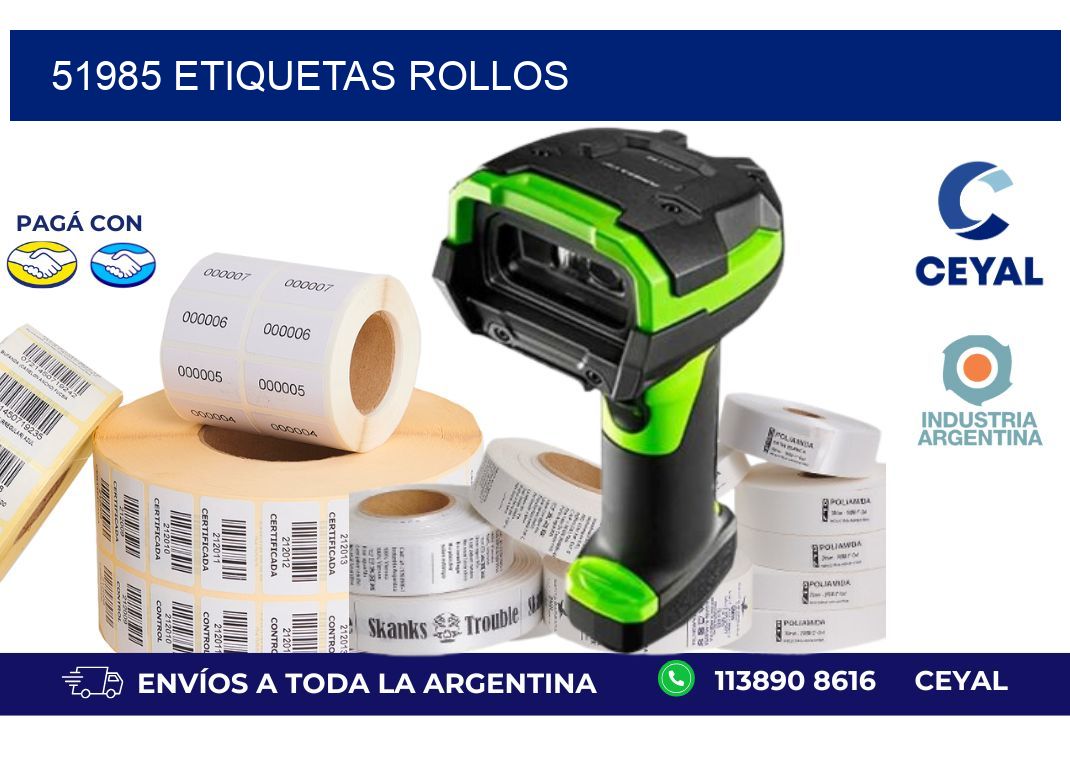 51985 ETIQUETAS ROLLOS