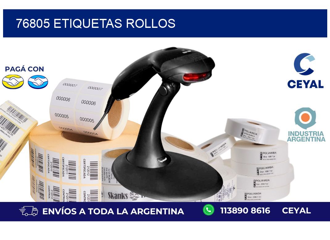 76805 ETIQUETAS ROLLOS