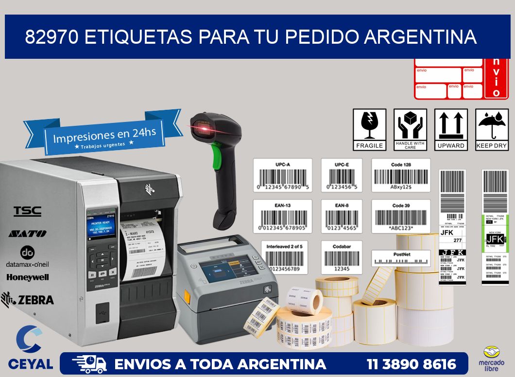 82970 ETIQUETAS PARA TU PEDIDO ARGENTINA