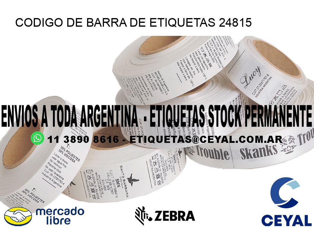 CODIGO DE BARRA DE ETIQUETAS 24815