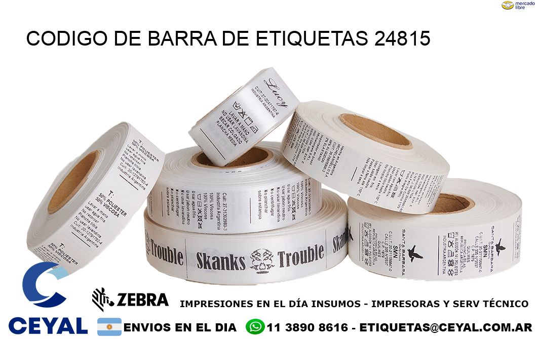 CODIGO DE BARRA DE ETIQUETAS 24815