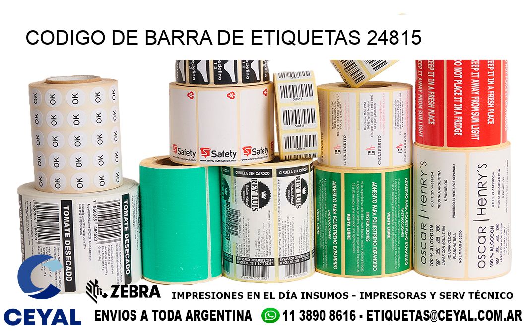 CODIGO DE BARRA DE ETIQUETAS 24815