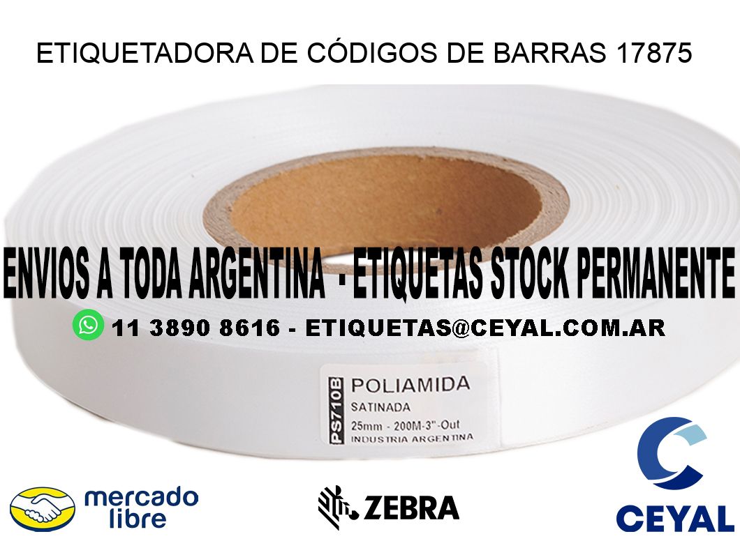 ETIQUETADORA DE CÓDIGOS DE BARRAS 17875