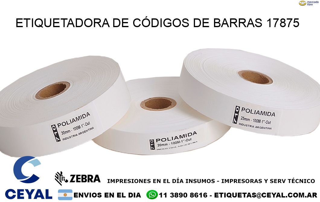 ETIQUETADORA DE CÓDIGOS DE BARRAS 17875