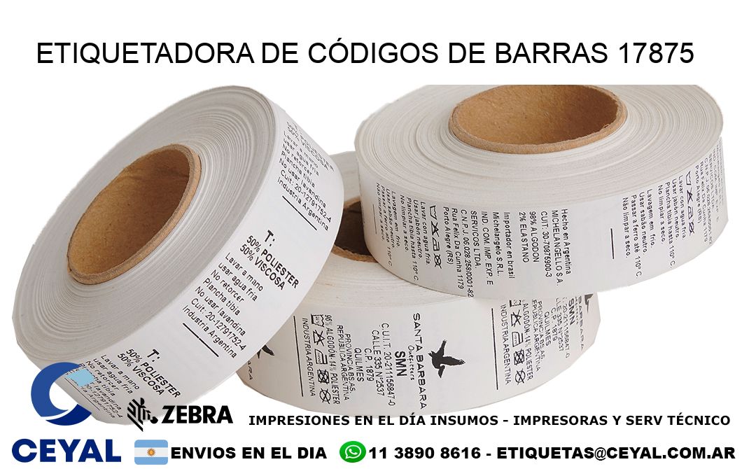 ETIQUETADORA DE CÓDIGOS DE BARRAS 17875