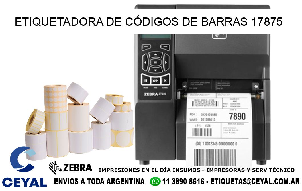 ETIQUETADORA DE CÓDIGOS DE BARRAS 17875