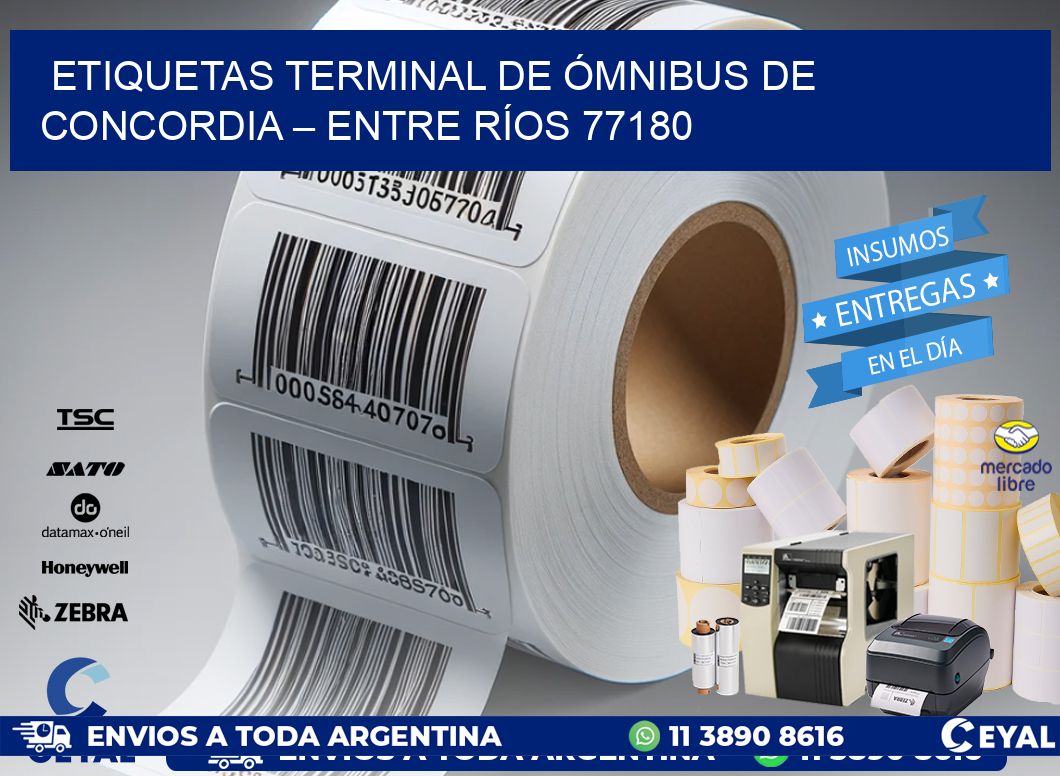 ETIQUETAS TERMINAL DE ÓMNIBUS DE CONCORDIA – ENTRE RÍOS 77180