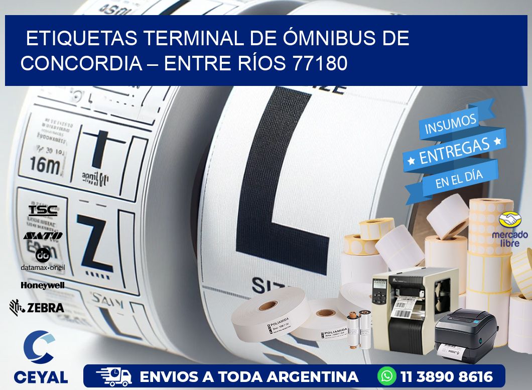 ETIQUETAS TERMINAL DE ÓMNIBUS DE CONCORDIA – ENTRE RÍOS 77180