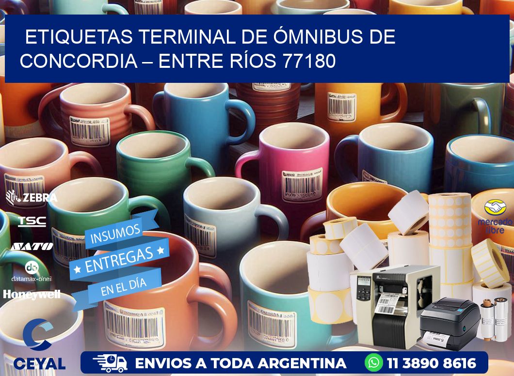 ETIQUETAS TERMINAL DE ÓMNIBUS DE CONCORDIA – ENTRE RÍOS 77180