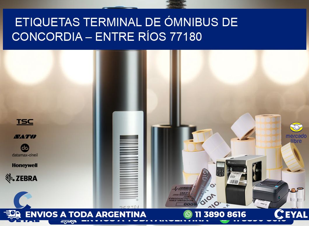 ETIQUETAS TERMINAL DE ÓMNIBUS DE CONCORDIA – ENTRE RÍOS 77180