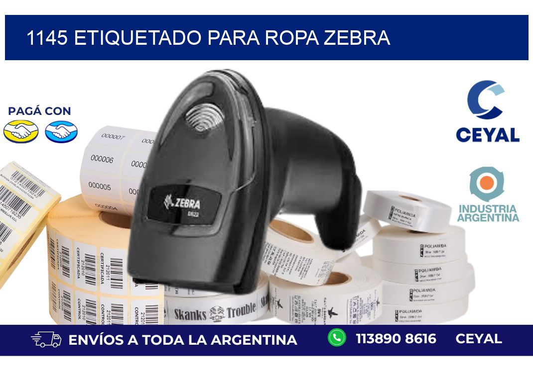 1145 ETIQUETADO PARA ROPA ZEBRA