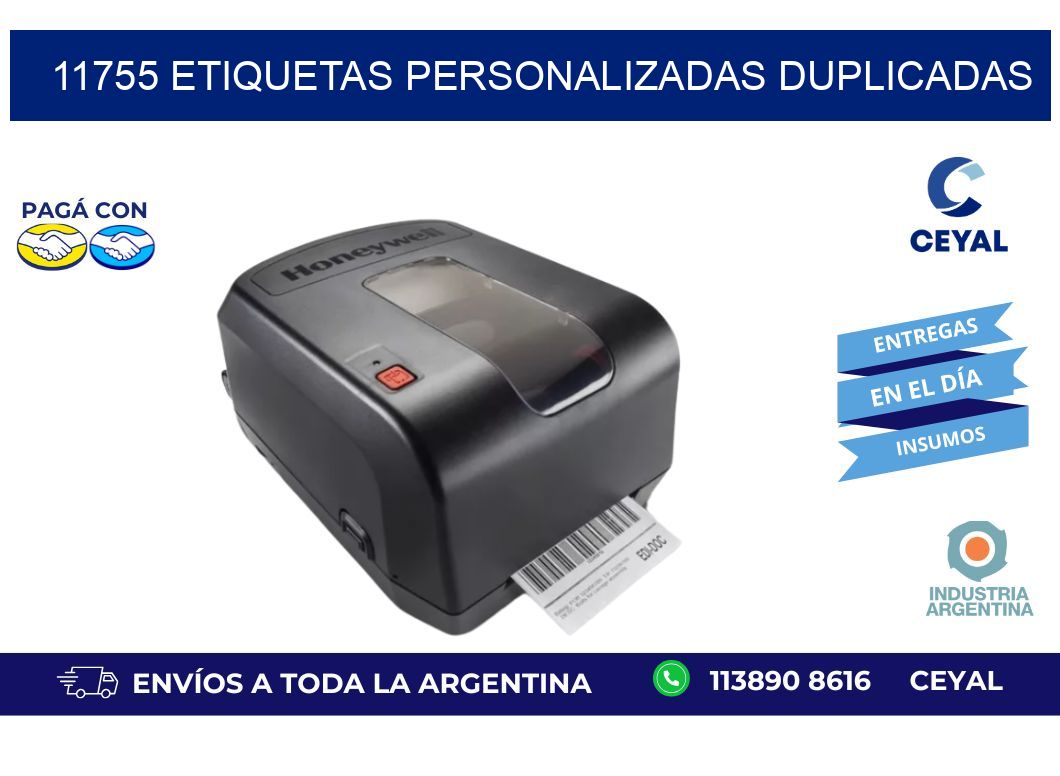 11755 ETIQUETAS PERSONALIZADAS DUPLICADAS