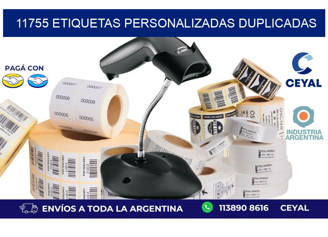 11755 ETIQUETAS PERSONALIZADAS DUPLICADAS
