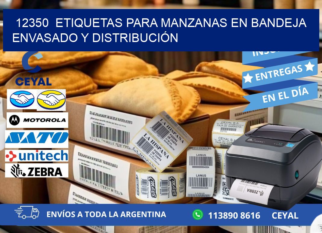12350  ETIQUETAS PARA MANZANAS EN BANDEJA ENVASADO Y DISTRIBUCIÓN