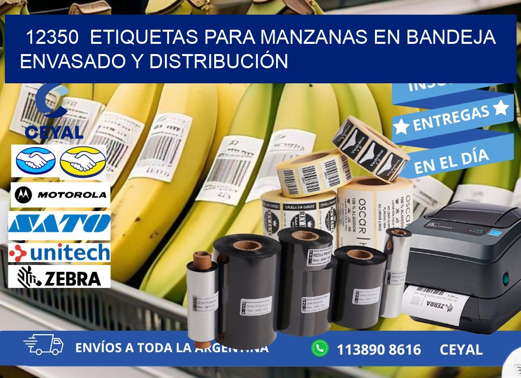 12350  ETIQUETAS PARA MANZANAS EN BANDEJA ENVASADO Y DISTRIBUCIÓN