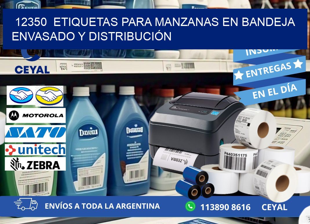 12350  ETIQUETAS PARA MANZANAS EN BANDEJA ENVASADO Y DISTRIBUCIÓN