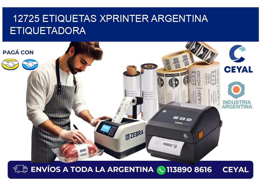 12725 etiquetas xprinter argentina ETIQUETADORA